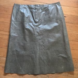 Banana Republic leather skirt.
